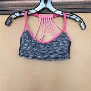 Lululemon Athletica Pink and Black Strappy Sports Bra